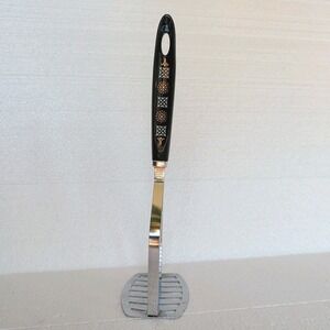 VTG Androck Chrome USA Potato Masher - Black Starburst Handle MCM